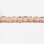 Czech Glass: Faceted Firepolished Rounds 4mm Peach, 15 - 16 inches