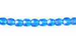 Czech Glass: Faceted Firepolished Rounds Strands 4mm Sapphire, 15 - 16 inches