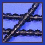 Czech Glass: Faceted Firepolished Rounds 6mm Montana Blue, 15 - 16 inches