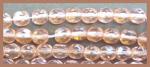 Czech Glass: Faceted Firepolished Rounds 6mm Peach, 15 - 16 inches,