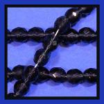 Czech Glass: Faceted Firepolished Rounds 8mm Montana Dark Blue Grey 15 - 16 inches