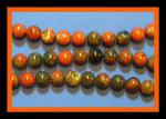 Rounds: Fire Poppy Jasper  8mm by the Strand  15 - 16 inches