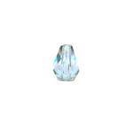 Czech Glass: Firepolished Teardrops 5 x 7mm Crystal, about 100 beads