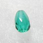 Czech Glass: Firepolished Teardrops 5 x 7mm Emerald Green,  about 100 beads
