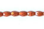 Faceted Rice:   5 x 7mm Brown Jasper Strands 15 - 16 inches