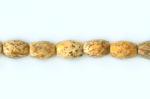 Faceted Rice:  5 x 7mm Picture Jasper Strands 15 - 16 inches