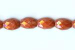 Faceted Rice: 6 x 9mm Brown Jasper Strands 15 - 16 inches