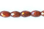 Faceted Rice: 6 x 9mm Poppy Jasper Strands 15 - 16 inches