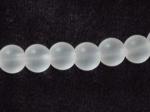 Rounds: Frosted Glass 8mm 15 to 16 inch strands, 3 for $4.50