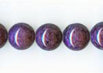 Fossil Stone Rounds: 10mm Concord Grape Strands 15 - 16 inches, 3 for $6.50