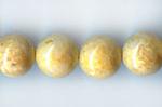 Fossil Stone Rounds: 10mm Yellow Strands 15 - 16 inches, 3 for $4.50