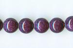Fossil Stone Rounds:  8mm Concord Grape Strands 15 - 16 inches, 3 for $3.75