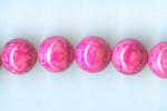 Fossil Stone Rounds:  8mm Pink Strands 15 - 16 inches, 3 for $4.50
