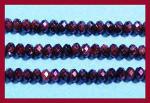 Rondelles: Garnet Faceted  4 x 6mm 15 - 16 inches