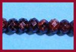 Rondelles: Garnet Faceted  5 x 8mm 15 - 16 inches