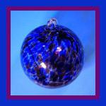 Witch Ball4: GB14 Blue & Purple Hanging Glass Ball of 4 inches, 2 for $18