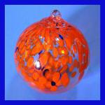 Witch Ball4: GB1O 4 inches, Orange with a Little Blue, 2 for $15