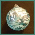 Gazing Ball4: GB20 Swirly Greenish Hanging Glass Ball of 4 inches, 2 for $18
