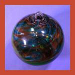 Gazing Ball4: GB22,  Green? Blue? and Brown Swirl, 4 inches, 2 for $16