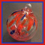 Witch Ball3: Small: GB31 Hanging Glass Ball, Red and Blue, 3 inches, 3 for $21