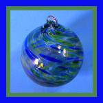 Gazing Ball3: Small GB331 Hanging Ball, Swirly Blue & Green 3 inches, 3 for $21