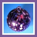 Gazing Ball4: #54 Purple with white blotches 4 inches