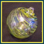 Gazing Ball5: GB5gr Green, yellow, maybe a little red  Hanging Glass Ball, almost 5 inches, 2 for $15