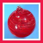 Gazing Ball6: #11A Red 6 Inches Around with a few white lines