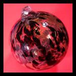 Gazing Ball4: 64: Black and Cream with a Dash of Gold, Hanging Glass Friendship Ball of 4 inches, 2 for $18