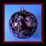 Gazing Ball4: 64b: Brown and Gold, Hanging Glass Friendship Ball of 4 inches