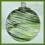 Gazing Ball4: GB88A Green and Blue Glass Ball of 4 inches, 2 for $18