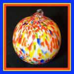 Gazing Ball6: GBconf Hanging Glass Ball, Confetti, 6 inches