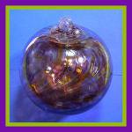 Gazing Ball4: Purple Tinge Almost Transparent Brownish Hanging Glass Ball of 4 inches, #18, 2 for $18