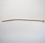 Base Metal Findings: Gold Colored 2 Inch 24 Gauge Ball End Headpin, 100 pins