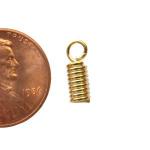 Base Metal Findings: Coils: 4 x 7mm Coil w/ Loop Gold Colored, 100 pieces