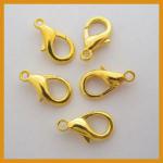 Base Metal Findings: Clasps: Triggers 8 x 16mm Gold Plated, 100 clasps
