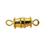 Base Metal Findings: Clasps: Gold Colored Barrel Clasp, per 100