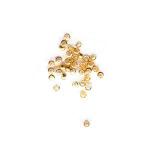 Base Metal Findings: Crimp Beads, Gold Colored 2mm Serrated, 100 pieces