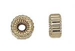 Goldfilled Beads: Donuts 6mm Corrugated Flat, 10 beads
