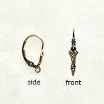 Goldfilled Earwires: Leverbacks Fleur de Lis, 10 pieces