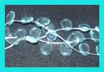 Teardrops: Green / Teal Glass 13mm Top to Bottom 15 - 16 inch Strands