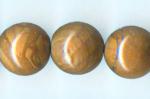 Rounds: Gold Leaf Agate 14mm Strands 15 - 16 inches