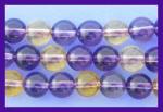 Rounds: Faux Amethyst and Citrine 10mm Glass Strands