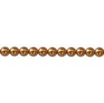 Glass Pearls: 6mm Round Golden Strands 15 inches, 5 for $5