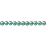 Glass Pearls: 6mm Round Icy Mint Strands 15 inches, 5 for $5