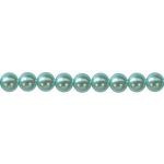 Glass Pearls: 8mm Round Icy Mint, Strands 15 inches, 5 for $5