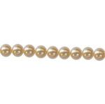Glass Pearls: 8mm Round Peach Sorbet Strands 15 inches, 5 for $5
