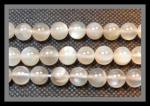 Rounds: Moonstone (Grey/Gray)  8mm Strands 15 - 16 inches