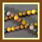 Rounds: Gold Ocean Jasper 6mm by the Strand  15 - 16 inches