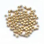 Base Metal Beads: Stardust Gold Plated Rounds 3mm, 100 beads